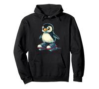Divertente pinguino rotolando sotto i riflettori Costume Felpa con Cappuccio