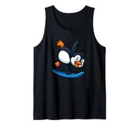 Divertente Pinguino Surf Estate Vibes Cartone Animato Bambini Canotta