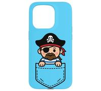 Divertente pirata Pocket Pal Carino Pirata Swashbuckling Sea Humor Custodia per iPhone 15 Pro