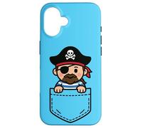 Divertente pirata Pocket Pal Carino Pirata Swashbuckling Sea Humor Custodia per iPhone 16