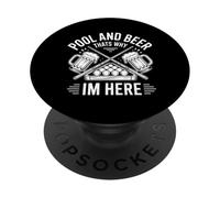 Divertente piscina e birra Ecco perché sono qui a dire PopSockets PopGrip Adesivo