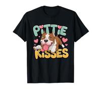 Divertente Pit Bull Lover Pittie Baci Pitbull Mamma Cucciolo Cane Maglietta