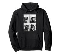 Divertente Pitbull con occhiali da sole Pit Bulls Cani Hipster Meme Felpa con Cappuccio