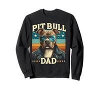 Divertente Pitbull Dad Pitbull Dog Pet per gli uomini Festa del papà Felpa