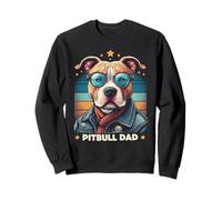 Divertente Pitbull Dad Pitbull Dog Pet per gli uomini Festa del papà Felpa