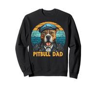 Divertente Pitbull Dad Pitbull Dog Pet per gli uomini Festa del papà Felpa