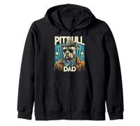 Divertente Pitbull Dad Pitbull Dog Pet per gli uomini Festa del papà Felpa con Cappuccio