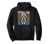 Divertente Pitbull Dad Pitbull Dog Pet per gli uomini Festa del papà Felpa con Cappuccio