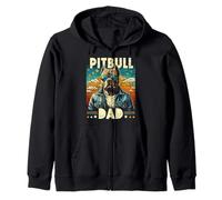 Divertente Pitbull Dad Pitbull Dog Pet per gli uomini Festa del papà Felpa con Cappuccio