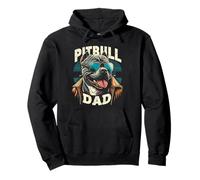 Divertente Pitbull Dad Pitbull Dog Pet per gli uomini Festa del papà Felpa con Cappuccio