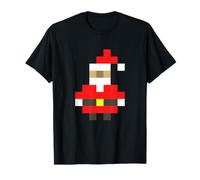 Divertente Pixel Babbo Natale Babbo Natale Natale Maglietta