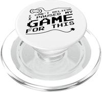 Divertente pixel gamer dicendo che ho messo in pausa il mio gioco per questo PopSockets PopGrip per MagSafe
