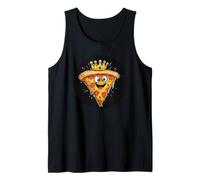 Divertente pizza che indossa il suo costume di formaggio corona Canotta