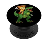 Divertente Pizza Dinosauro Trex Amante del Cibo Ragazzi Ragazze Bambini PopSockets PopGrip Adesivo