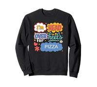Divertente Pizza Estetica Retro Pop Art per i buongustai Italiani Felpa
