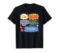 Divertente Pizza Estetica Retro Pop Art per i buongustai Italiani Maglietta
