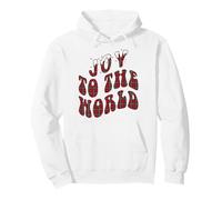 Divertente Plaid a Quadretti Joy to The World Felpa con Cappuccio