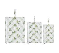 Divertente Plaid Check Foglie Verdi 3 Set di Borse Da Viaggio Borse Portatili Per Carry On Sacchetto Di Stoccaggio Organizzatori E Stoccaggio