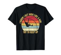 Divertente Pole Vault Pole Vaulting So I Get High Retro Maglietta