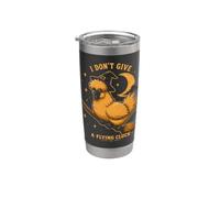 Divertente Pollo Halloween I Don't Give A Flying Cluck Witch Bicchiere termico in acciaio inox doppia parete