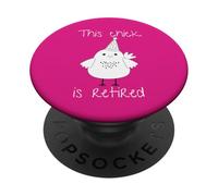 Divertente pollo in pensione per donne "Questo pulcino è in pensione" PopSockets PopGrip Adesivo