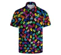 Divertente polo da uomo magliette da golf a maniche corte polo da golf camicie estive regali da golf, Nero-A7, XX-Large