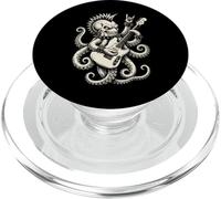 Divertente polpo che suona la chitarra rock and roll musica rock PopSockets PopGrip per MagSafe