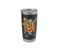 Divertente poncho messicano Dabbing Cinco De Mayo De Mayo Sombrero Bicchiere termico in acciaio inox doppia parete