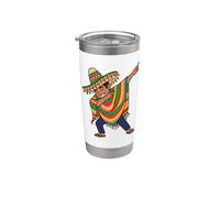 Divertente poncho messicano Dabbing Cinco De Mayo De Mayo Sombrero Bicchiere termico in acciaio inox doppia parete