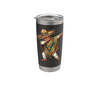 Divertente poncho messicano Dabbing Sombrero Cinco De Mayo Bicchiere termico in acciaio inox doppia parete