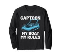 Divertente Pontone Tritone Captain Captoon My Boat My Rules Maglia a Manica