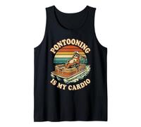 Divertente Pontoon Boat Captain Sloth Pontooning Is My Cardio Canotta