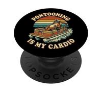Divertente Pontoon Boat Captain Sloth Pontooning Is My Cardio PopSockets PopGrip Adesivo