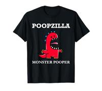 Divertente Poopzilla Dinosauro Poop Zilla Ragazzo Ragazza Bambino Adulto Maglietta