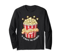 Divertente Popcorn a Tema per Uomini, Donne, Adulti, Bambini, Amanti dei Popcorn Maglia a Manica
