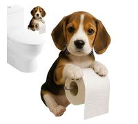 Divertente porta asciugamani di carta - grazioso porta asciugamani di carta decorativo con design cane - montaggio a parete scaffale organizer per cucina, camera da letto, bagno, camera degli ospiti
