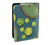 Divertente porta passaporto per racchette da tennis e palline da tennis, custodia per passaporto, custodia per passaporto RFID in pelle PU, custodia per passaporto per donne e uomini