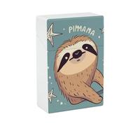 Divertente porta sigarette a forma di bradipo con stelle, portatile e impermeabile, in plastica, di dimensioni normali, tascabile, con apertura a ribalta, per uomo e donna.