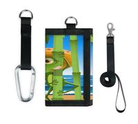 Divertente portafoglio da spiaggia a forma di rana dei cartoni animati, sottile, piccola tasca, organizer per denaro, borsa leggera e portatile