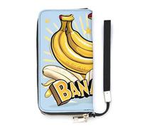 Divertente portafoglio sottile a forma di banane per le donne borsa lunga carino pochette da polso borsetta porta carte, Stile:, 20x10.5cm