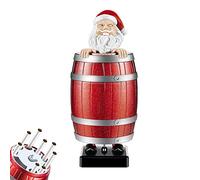 Divertente portasigarette automatico pop up, Babbo Natale nel barile di legno, statuetta dispenser di sigarette, portasigarette giocattolo per scherzi, regalo per uomo (Babbo Natale)