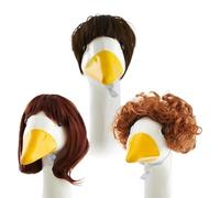 Divertente Portico Giardino Oca Decorazione Grande Oca Personalità Parrucca Bob Decorazione Dei Capelli Abiti Esplosione Dei Capelli Portico Oca