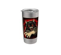 Divertente poster horror per amanti dei gatti e vampiri, per Halloween Bicchiere termico in acciaio inox doppia parete