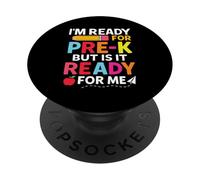 Divertente pre-K Back To School I'm Ready for Pre K First Day Fun PopSockets PopGrip Adesivo