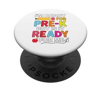 Divertente pre-K Back To School I'm Ready for Pre K First Day Fun PopSockets PopGrip Adesivo