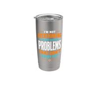Divertente Pre Solving Problemi Pensare Overthinking Humor Solver Citazione Bicchiere termico in acciaio inox doppia parete