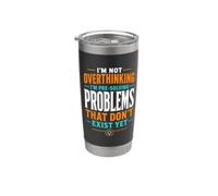 Divertente Pre Solving Problemi Pensare Overthinking Humor Solver Citazione Bicchiere termico in acciaio inox doppia parete