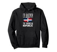 Divertente, preferirei Essere nella Repubblica Dominicana Felpa con Cappuccio