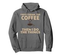 Divertente prima bevo il caffè poi faccio le cose Felpa con Cappuccio