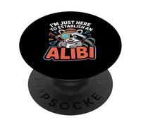 Divertente procione detective Alibi scherzo novità investigatore divertente PopSockets PopGrip Adesivo